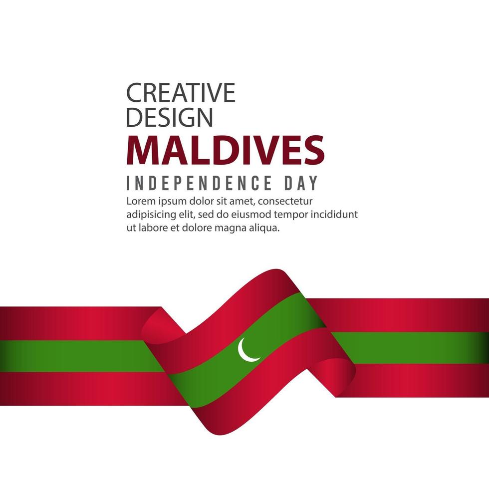 modèle de vecteur d'illustration de conception créative de célébration de la fête de l'indépendance des maldives