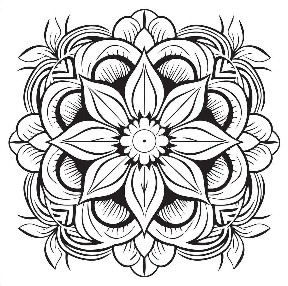 coloriage mandala pour adulte 27458912 Art vectoriel chez Vecteezy