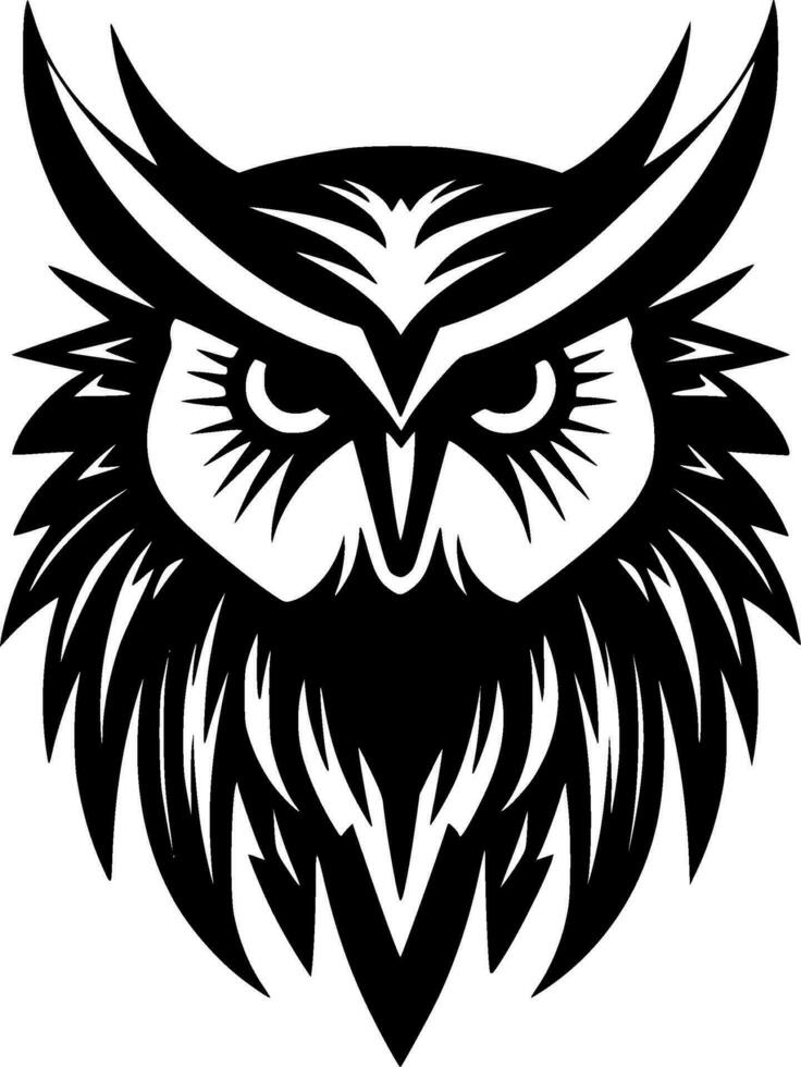 hibou, minimaliste et Facile silhouette - vecteur illustration