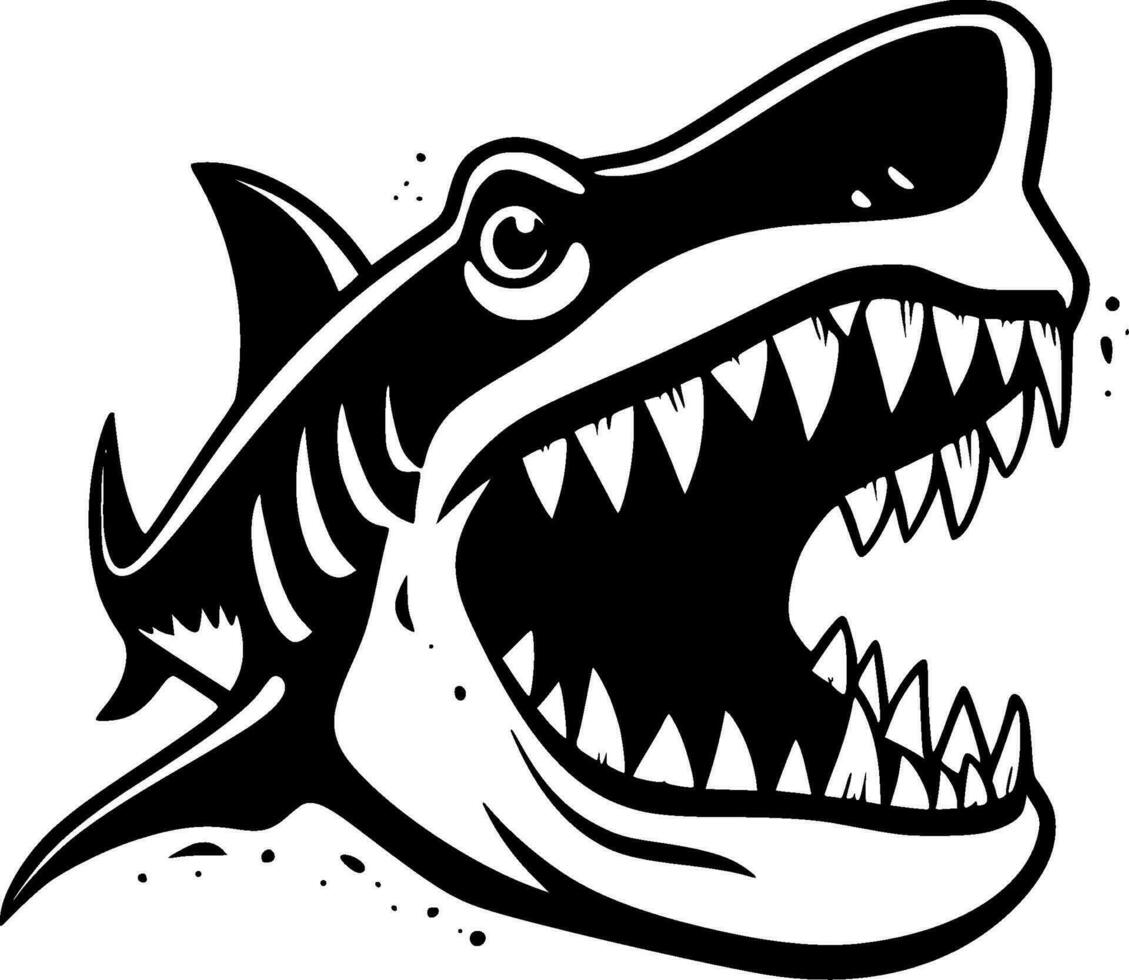 requin, noir et blanc vecteur illustration