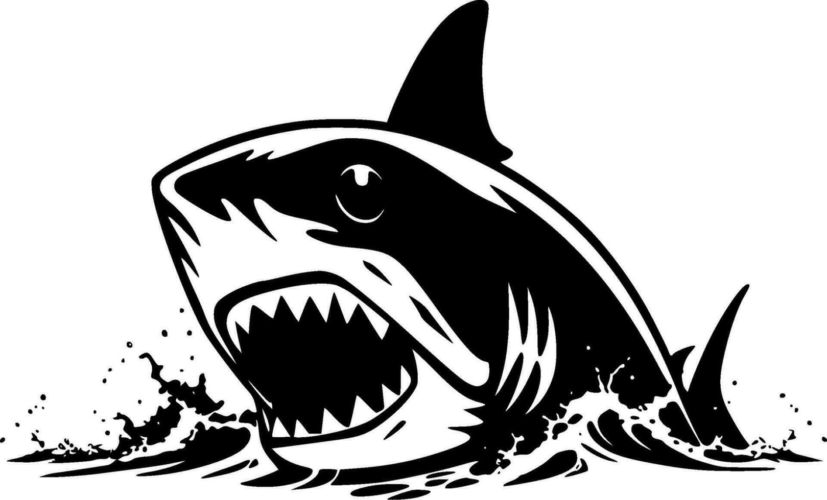 requin, noir et blanc vecteur illustration