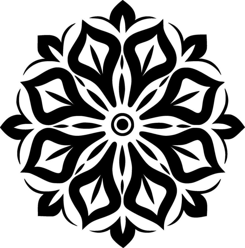 mandala, minimaliste et Facile silhouette - vecteur illustration