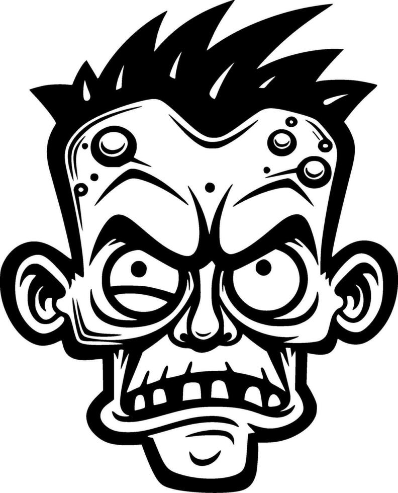 zombi - minimaliste et plat logo - vecteur illustration