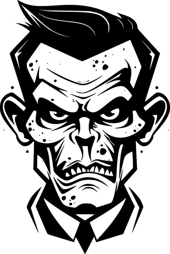 zombi - minimaliste et plat logo - vecteur illustration