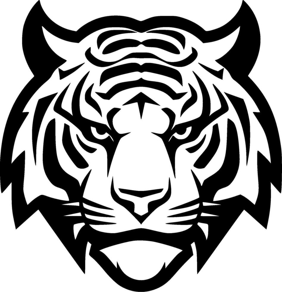 tigre - minimaliste et plat logo - vecteur illustration