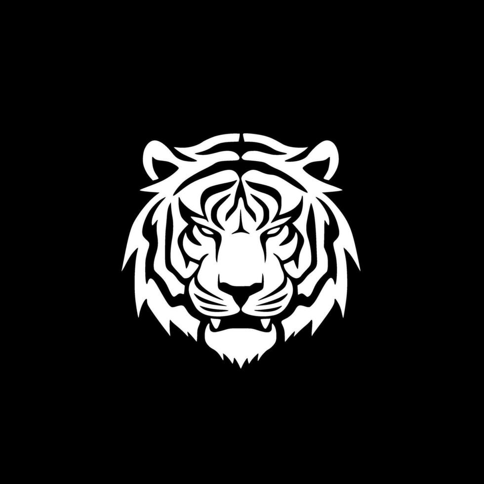 tigre - minimaliste et plat logo - vecteur illustration