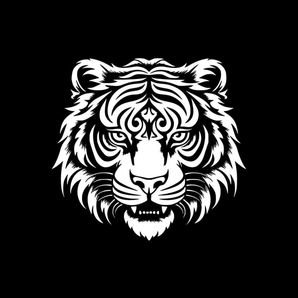 tigre - minimaliste et plat logo - vecteur illustration