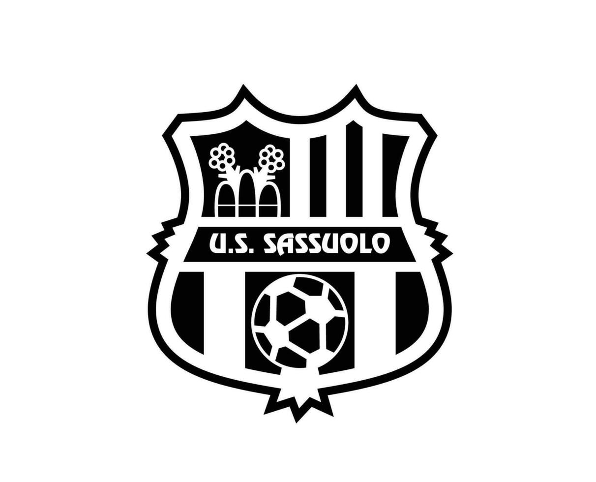 nous sassuolo calcio club logo symbole noir série une Football calcio Italie abstrait conception vecteur illustration