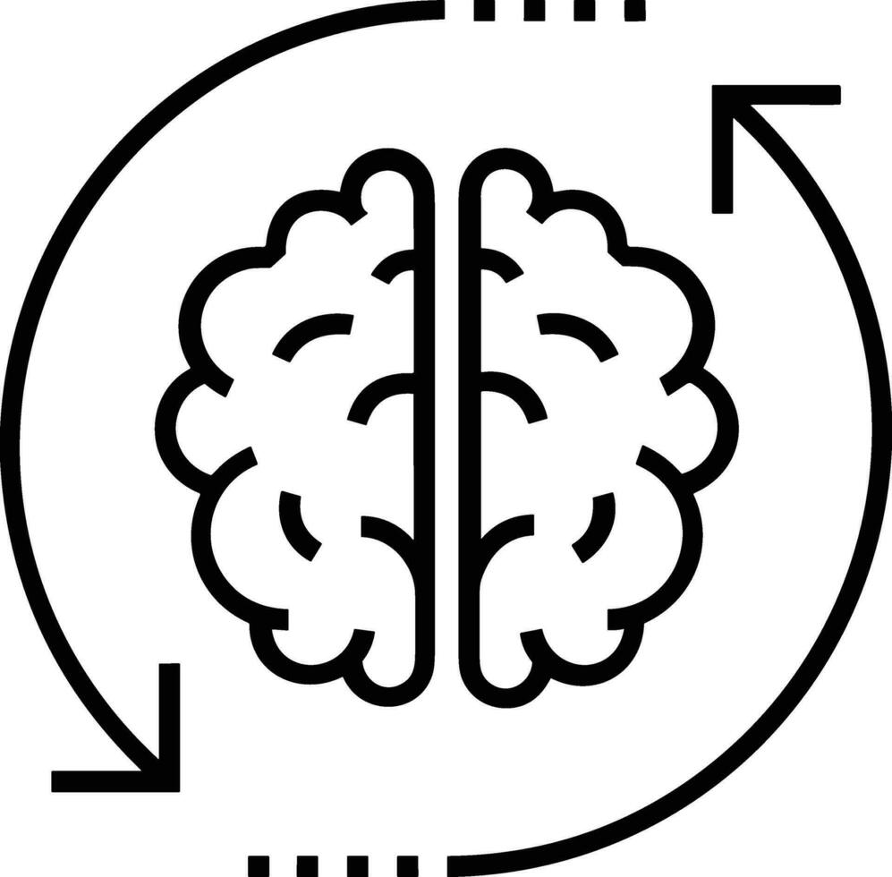 cerveau idée symbole icône vecteur image. illustration de le Créatif intelligence pense conception image. eps dix