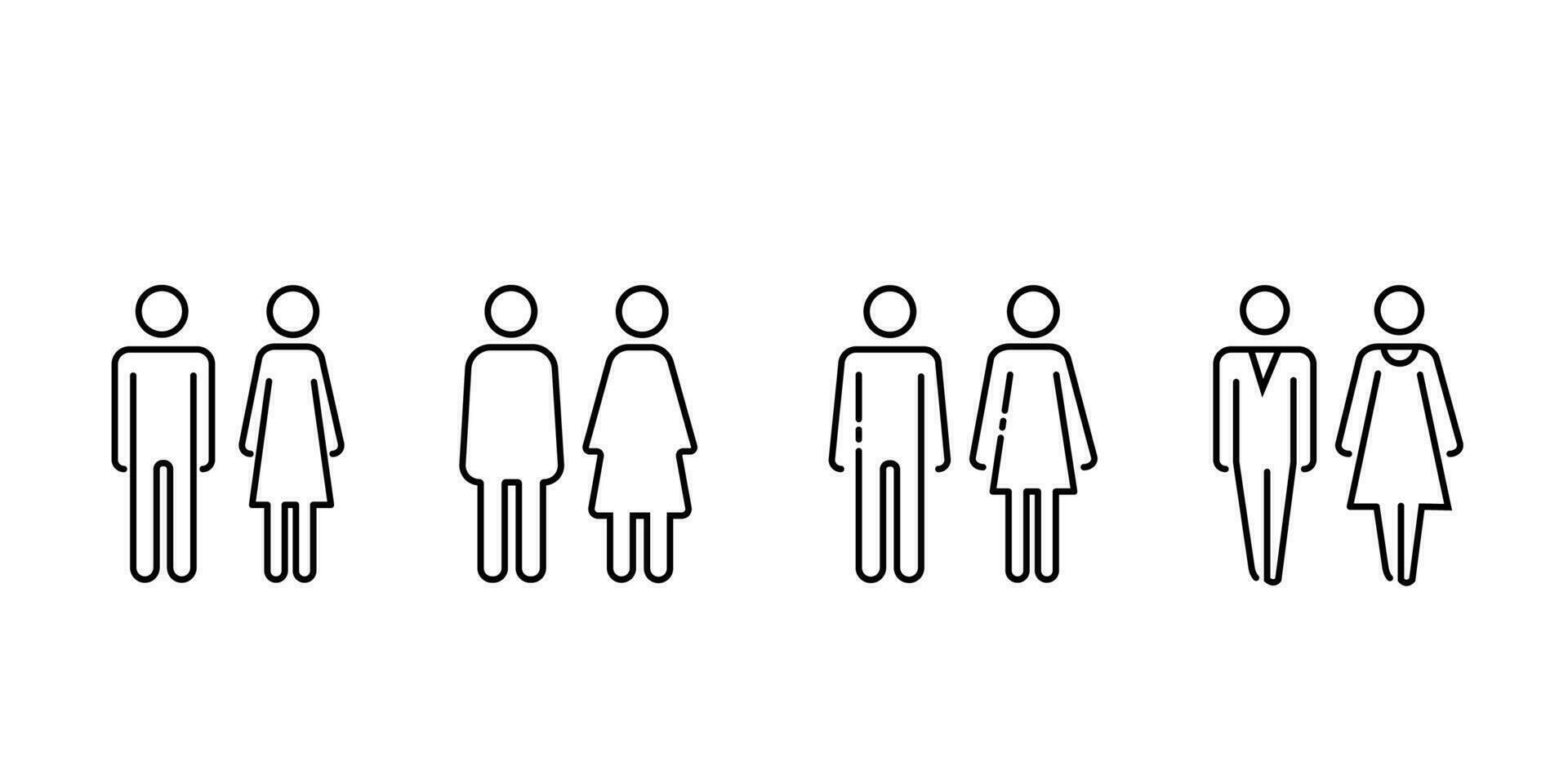 homme et femme icône symbole vecteur illustration