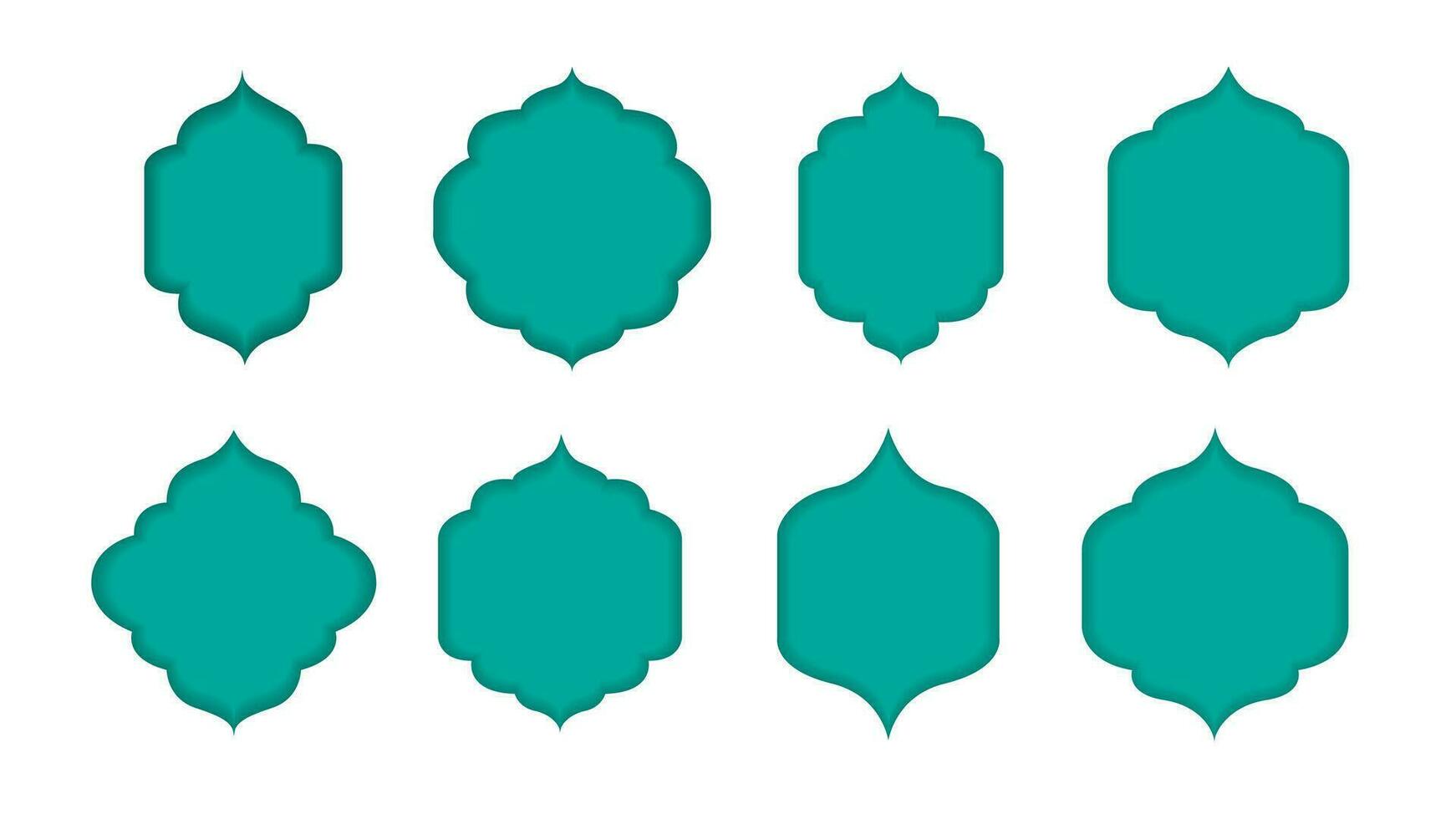 collection de Oriental style islamique les fenêtres et arches avec moderne conception vecteur illustration