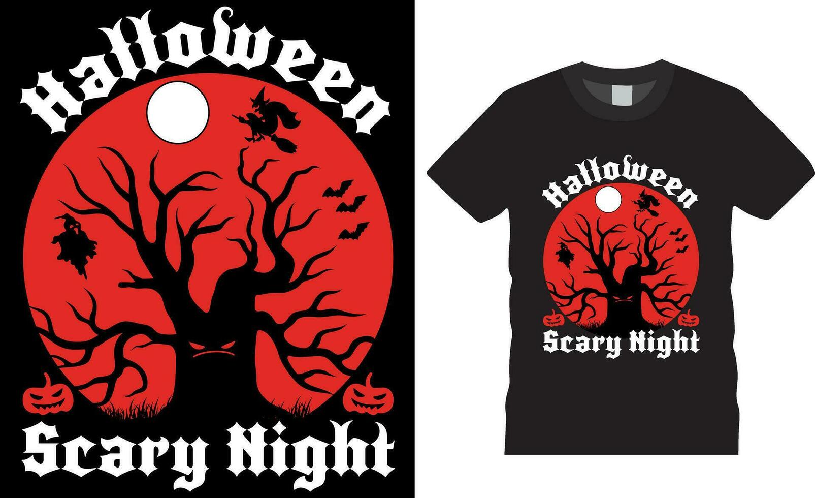 prime vecteur, Halloween effrayant nuit vecteur graphique T-shirt conception