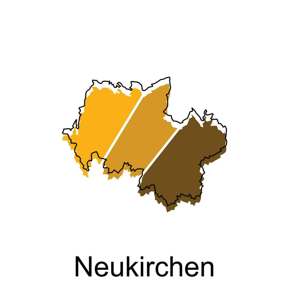 neukirchen carte. vecteur carte de le allemand pays. les frontières de pour votre infographie. vecteur illustration conception modèle