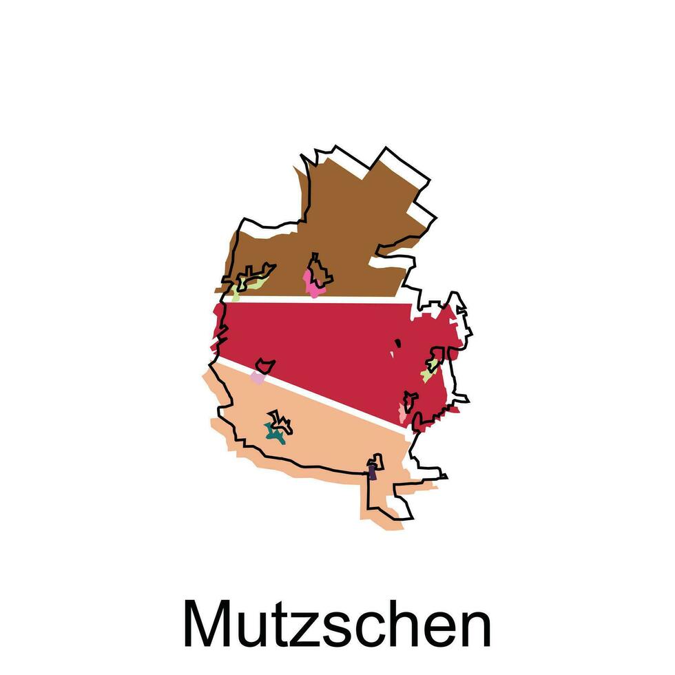 carte de mutzschen vecteur illustration conception modèle, adapté pour votre entreprise
