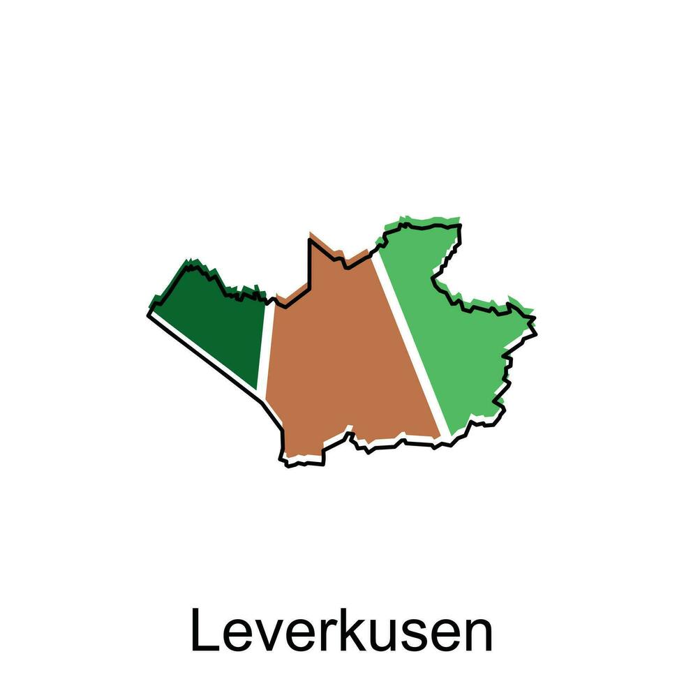 carte de leverkusen vecteur illustration conception modèle, adapté pour votre entreprise