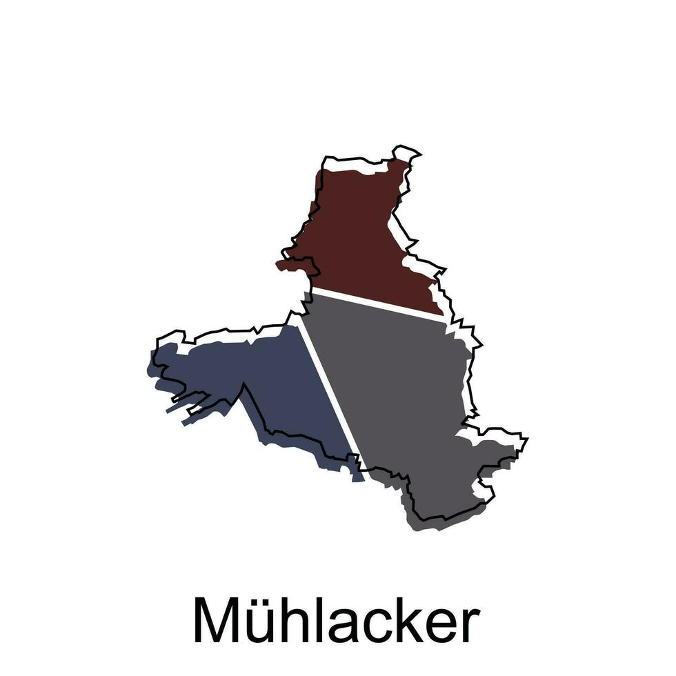 carte de muhlacker vecteur illustration conception modèle, adapté pour votre entreprise