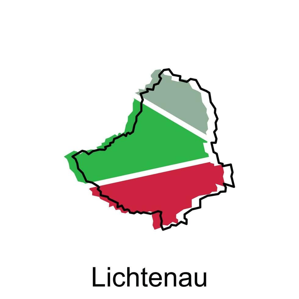 lichtenau ville carte. vecteur carte de allemand pays conception modèle avec contour graphique coloré style sur blanc Contexte