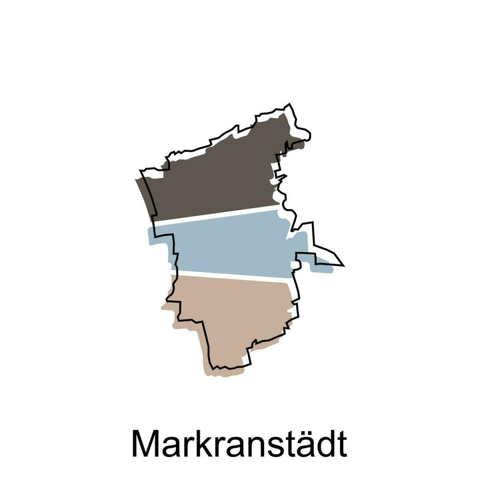 carte de markranstadt conception, monde carte pays vecteur illustration modèle