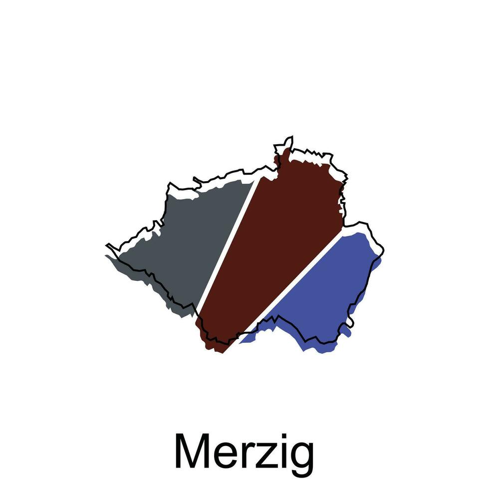 carte de Merzig conception, monde carte pays vecteur illustration modèle