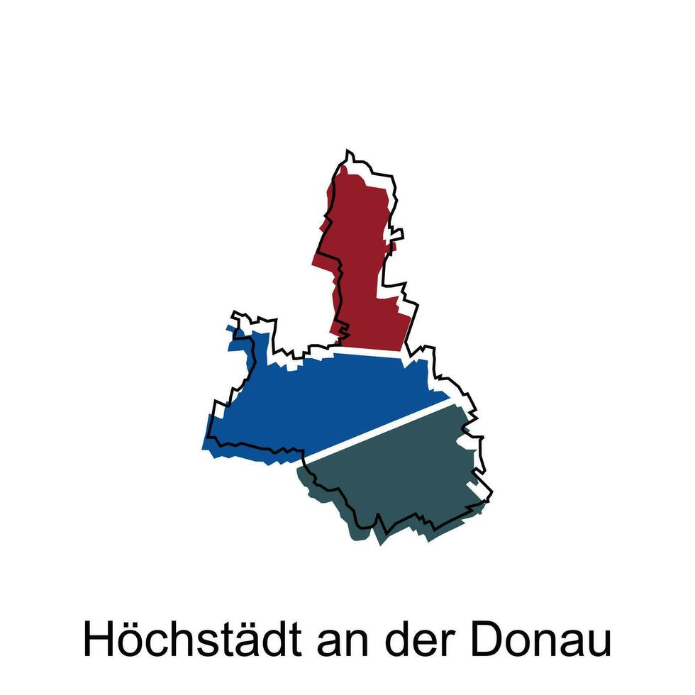 hochstadt un der Donau monde carte vecteur conception modèle, graphique style isolé sur blanc arrière-plan, adapté pour votre entreprise