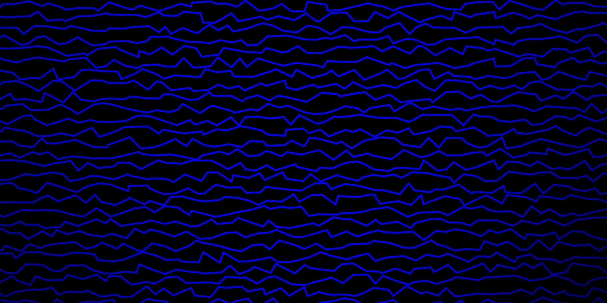 motif vectoriel bleu foncé avec des lignes courbes. illustration colorée avec des lignes courbes. modèle pour livrets d'affaires, dépliants