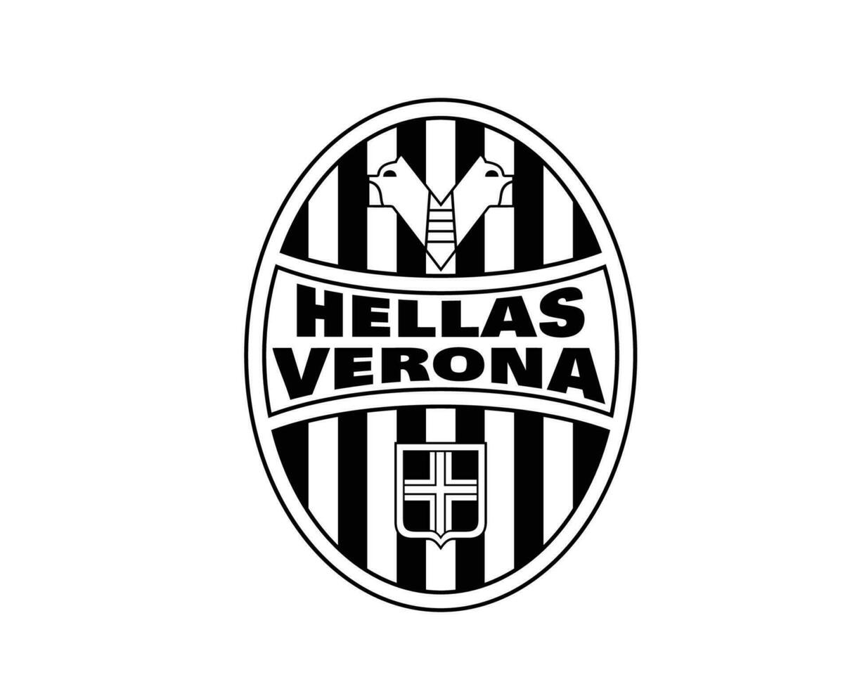 Hellas vérone fc club symbole logo noir série une Football calcio Italie abstrait conception vecteur illustration