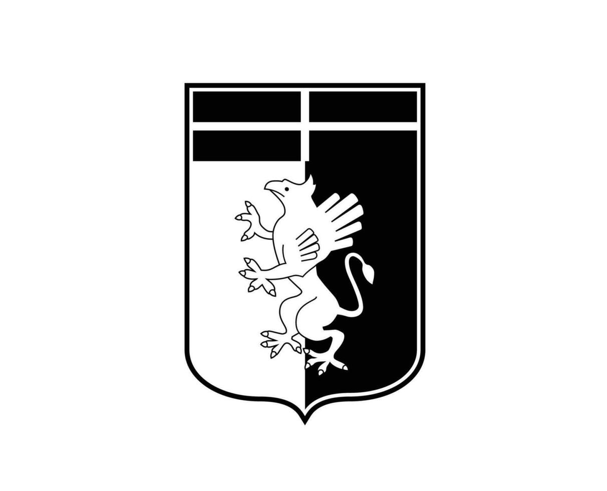 Gênes club symbole logo noir série une Football calcio Italie abstrait conception vecteur illustration