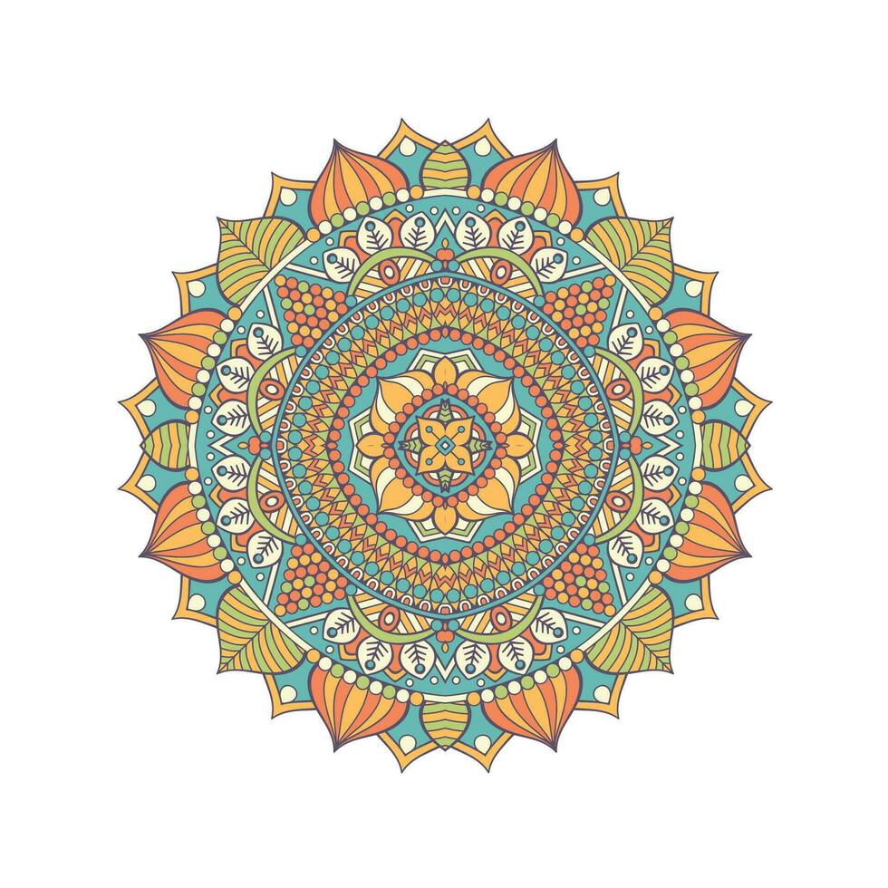 magnifique mandala ornement conception avec géométrique cercle élément fabriqué dans vecteur réaliste luxe mandala Contexte magnifique mandala conception illustration