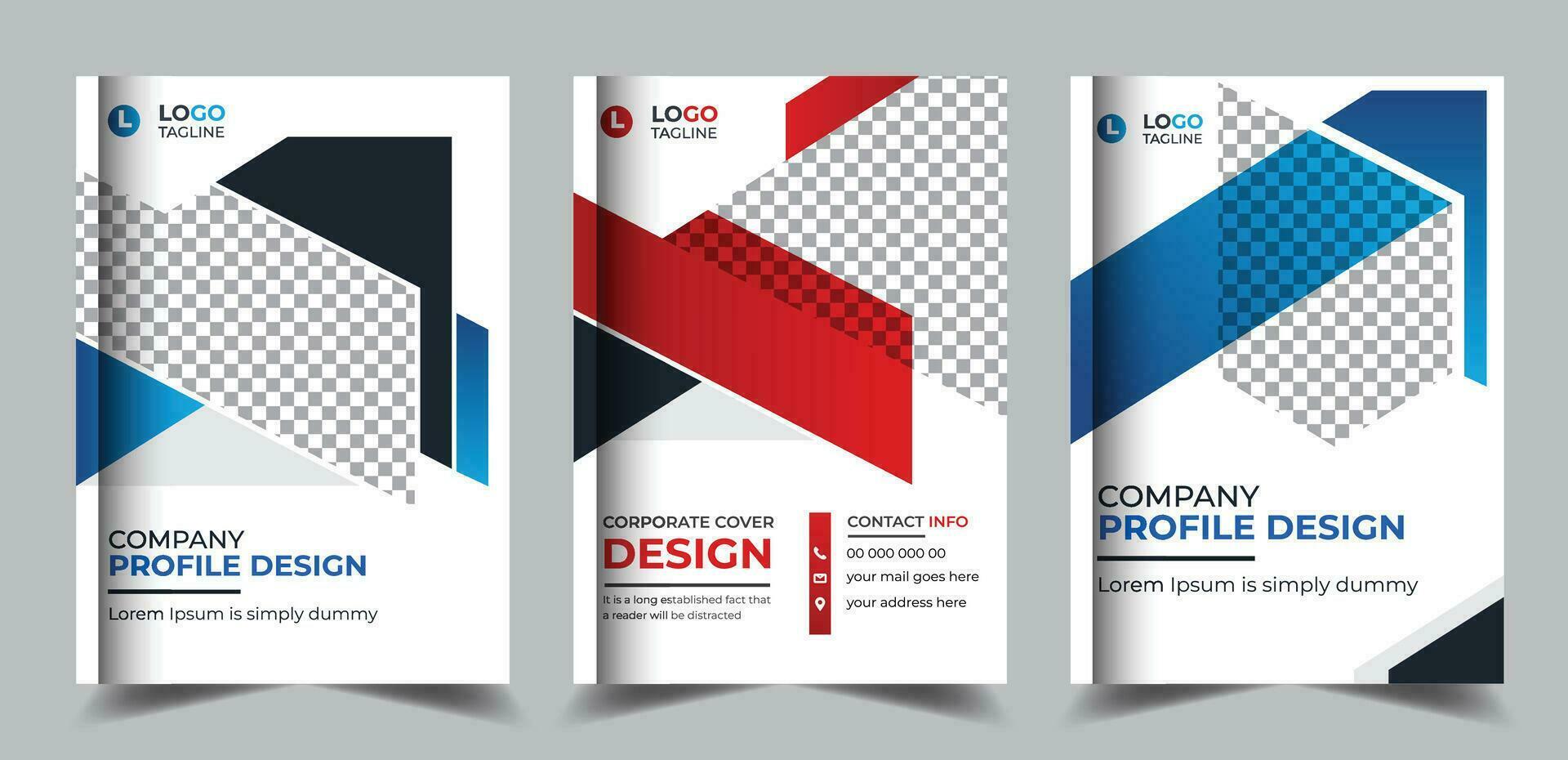 entreprise brochure modèle, annuel rapport, livre couverture entreprise géométrique brochure conception modèle, a4 taille. vecteur