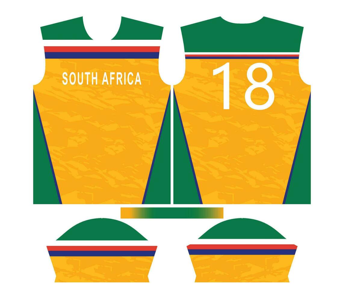 Sud Afrique criquet équipe des sports enfant conception ou Sud Afrique criquet Jersey conception vecteur