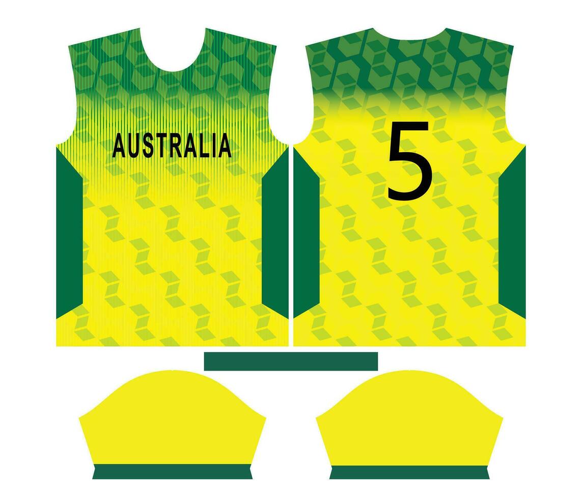 Australie criquet équipe des sports enfant conception ou Australie criquet Jersey conception vecteur