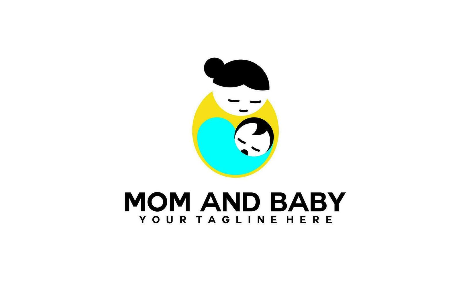 maman et bébé logo conceptionmaman et bébé logo conception. mère et bébé dans Facile style illustration. vecteur