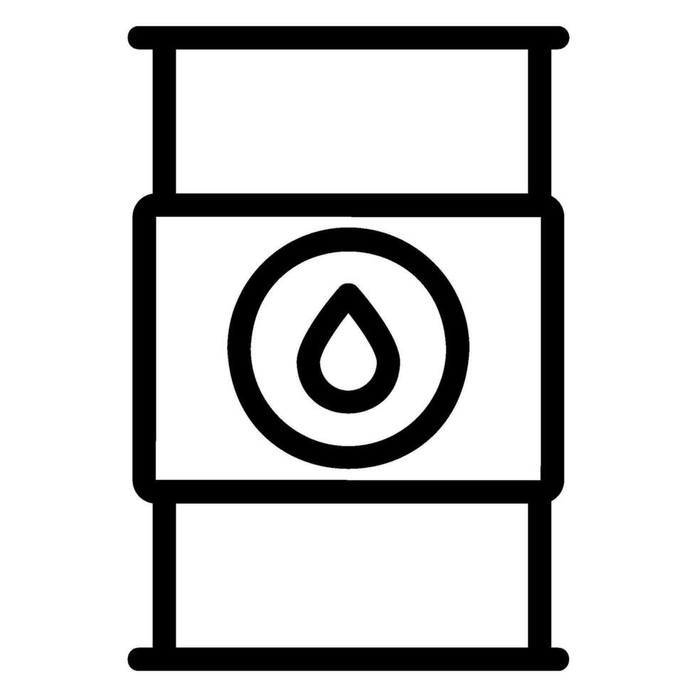 icône de ligne de baril de pétrole vecteur