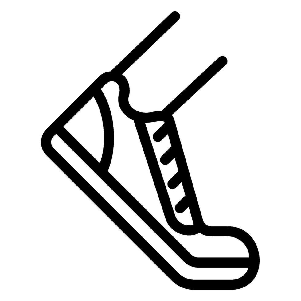 fonctionnement chaussure ligne icône vecteur