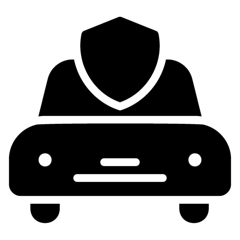 icône de glyphe d'assurance automobile vecteur
