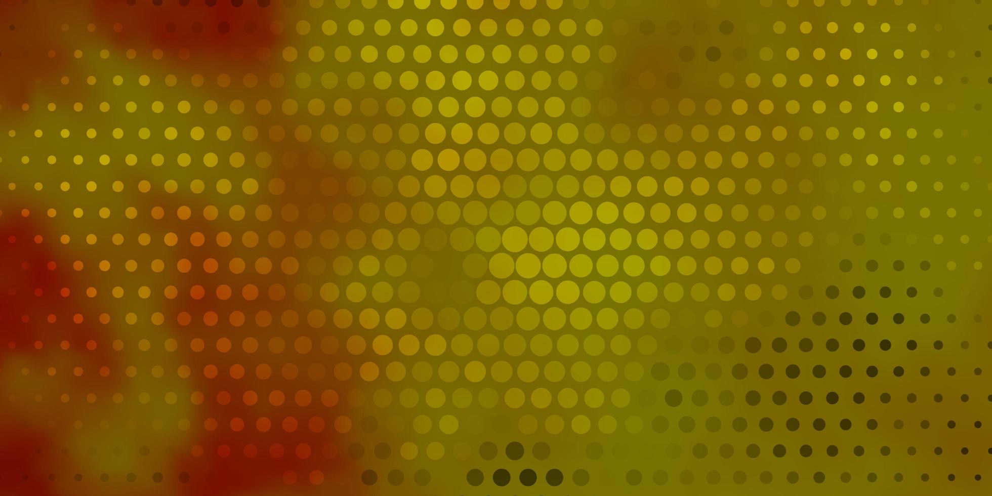 toile de fond de vecteur jaune foncé avec des cercles. design décoratif abstrait dans un style dégradé avec des bulles. modèle pour les sites Web, pages de destination.