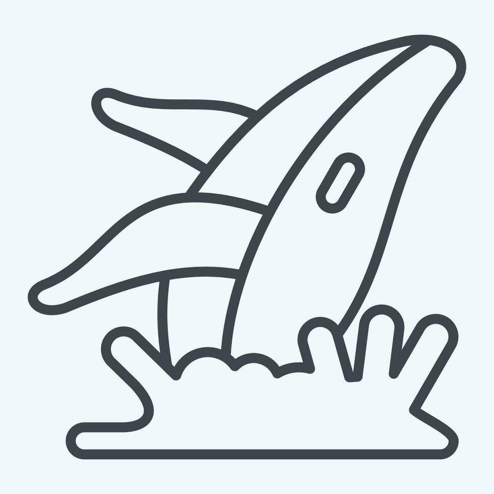 icône baleine. en relation à Alaska symbole. ligne style. Facile conception modifiable. Facile illustration vecteur