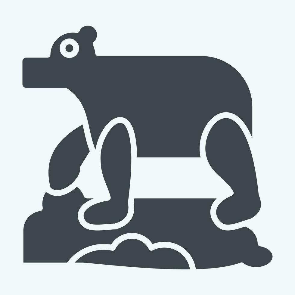 icône polaire ours. en relation à Alaska symbole. glyphe style. Facile conception modifiable. Facile illustration vecteur