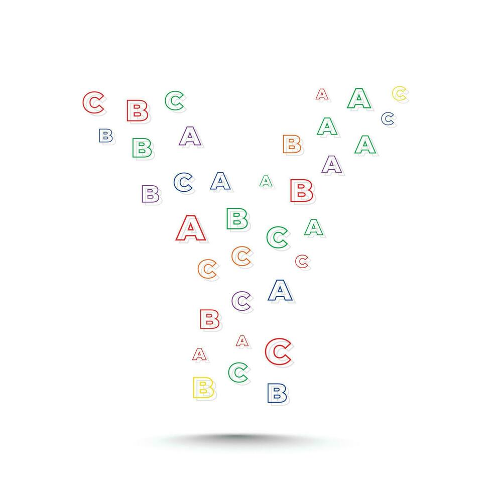 alphabet logo conception modèle avec abc des lettres vecteur