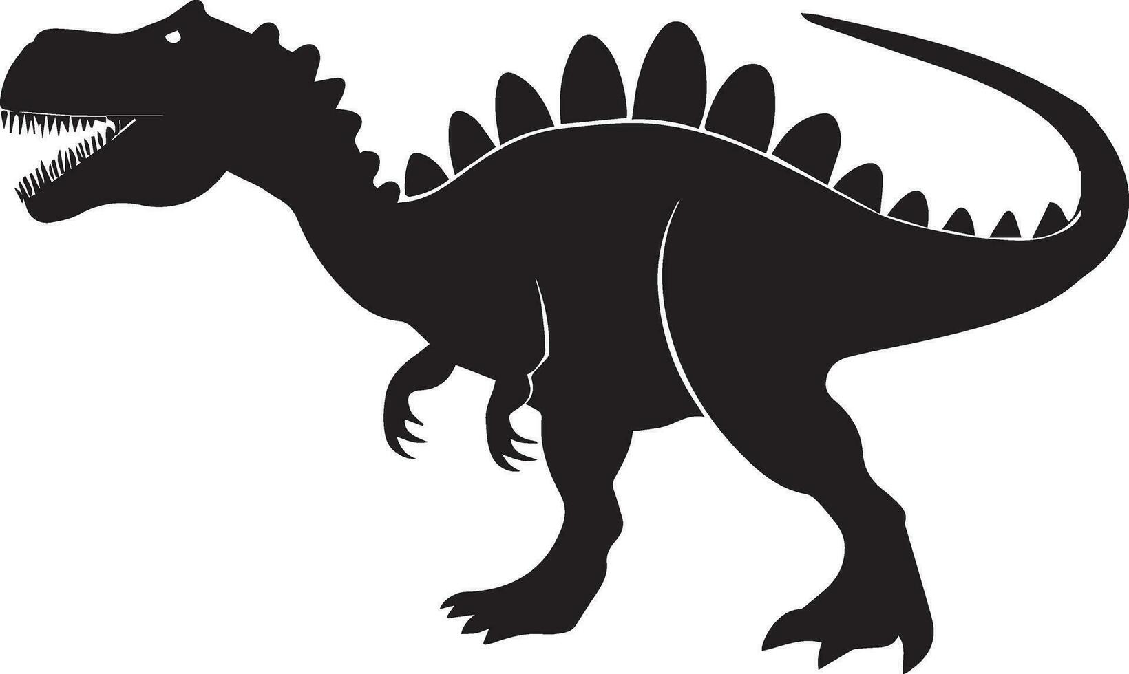 dinosaure vecteur silhouette illustration noir Couleur