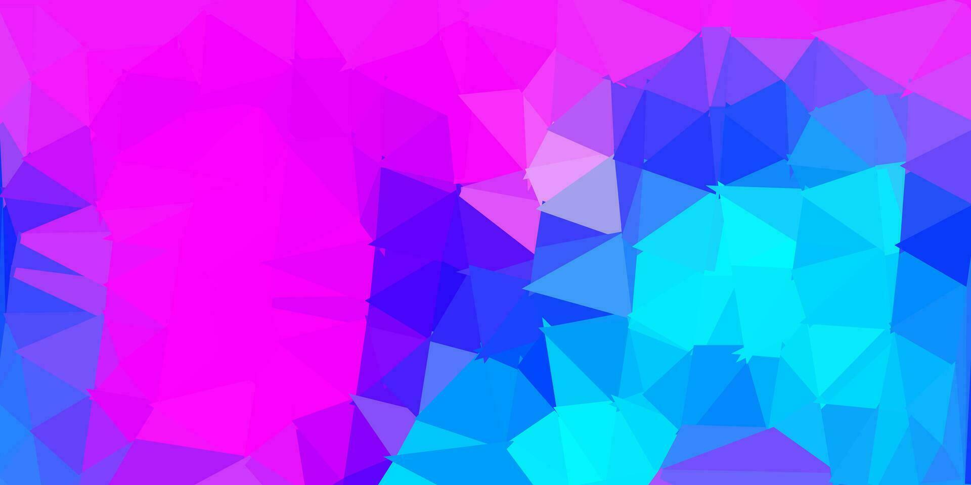conception de polygone dégradé vecteur rose clair, bleu.