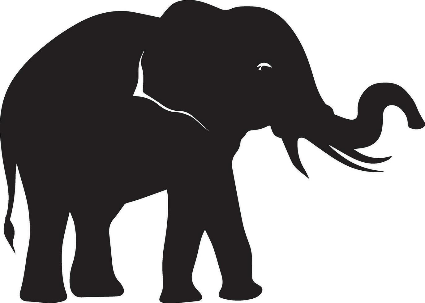 l'éléphant vecteur silhouette illustration