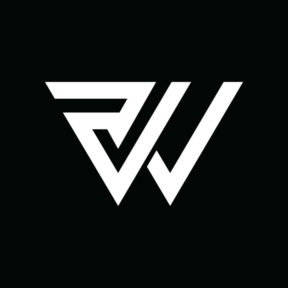 lettre rw logo modèle vecteur conception