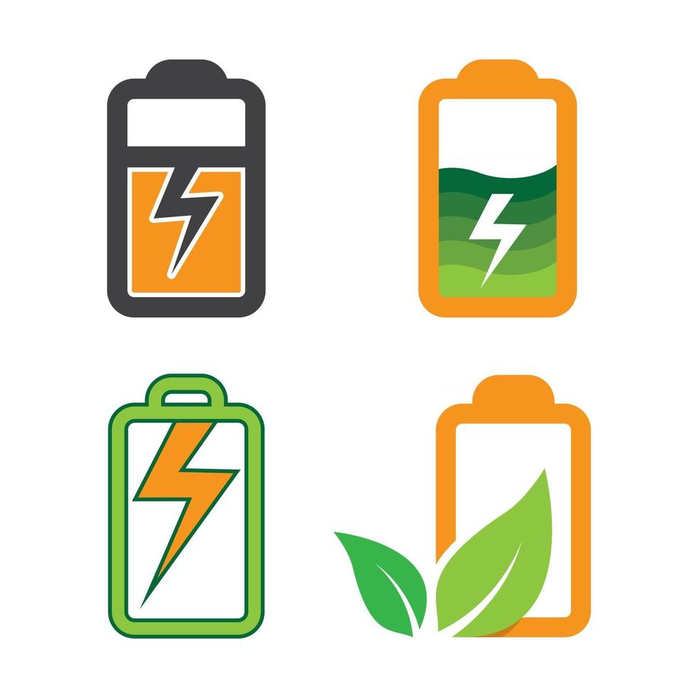 illustration des images du logo de la batterie vecteur