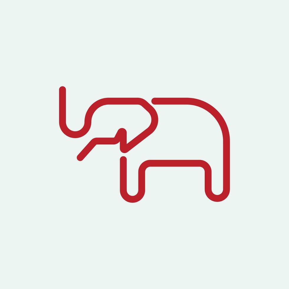 création de logo d'éléphant vecteur
