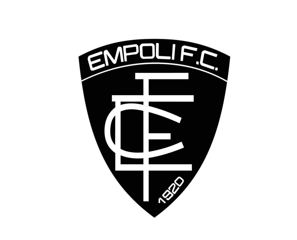 Empoli club logo noir symbole série une Football calcio Italie abstrait conception vecteur illustration