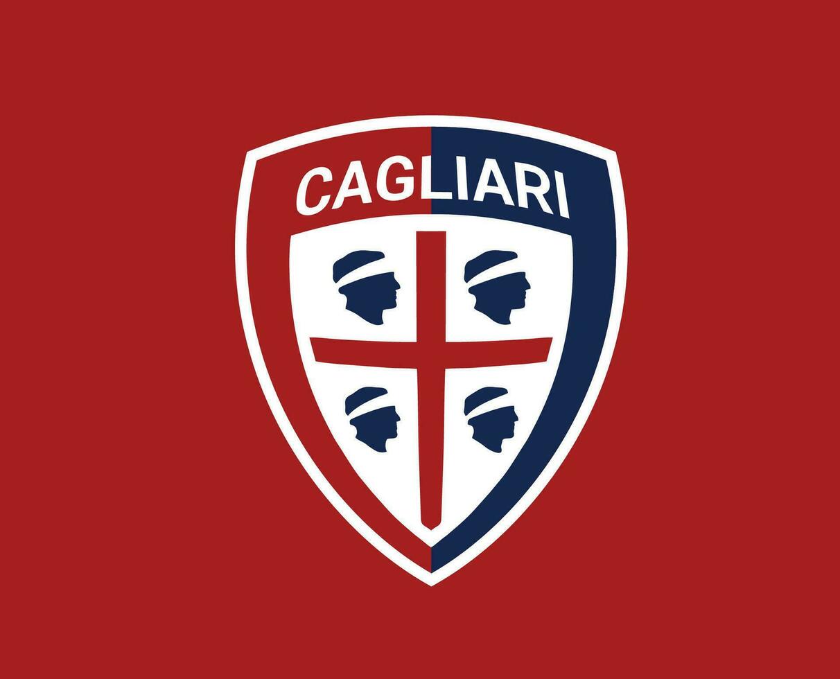 cagliari club logo symbole série une Football calcio Italie abstrait conception vecteur illustration avec rouge Contexte