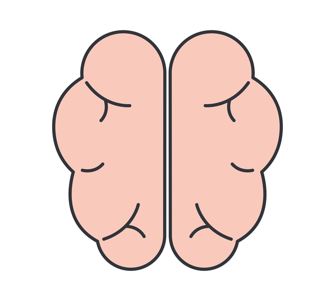 icône de cerveau rose vecteur