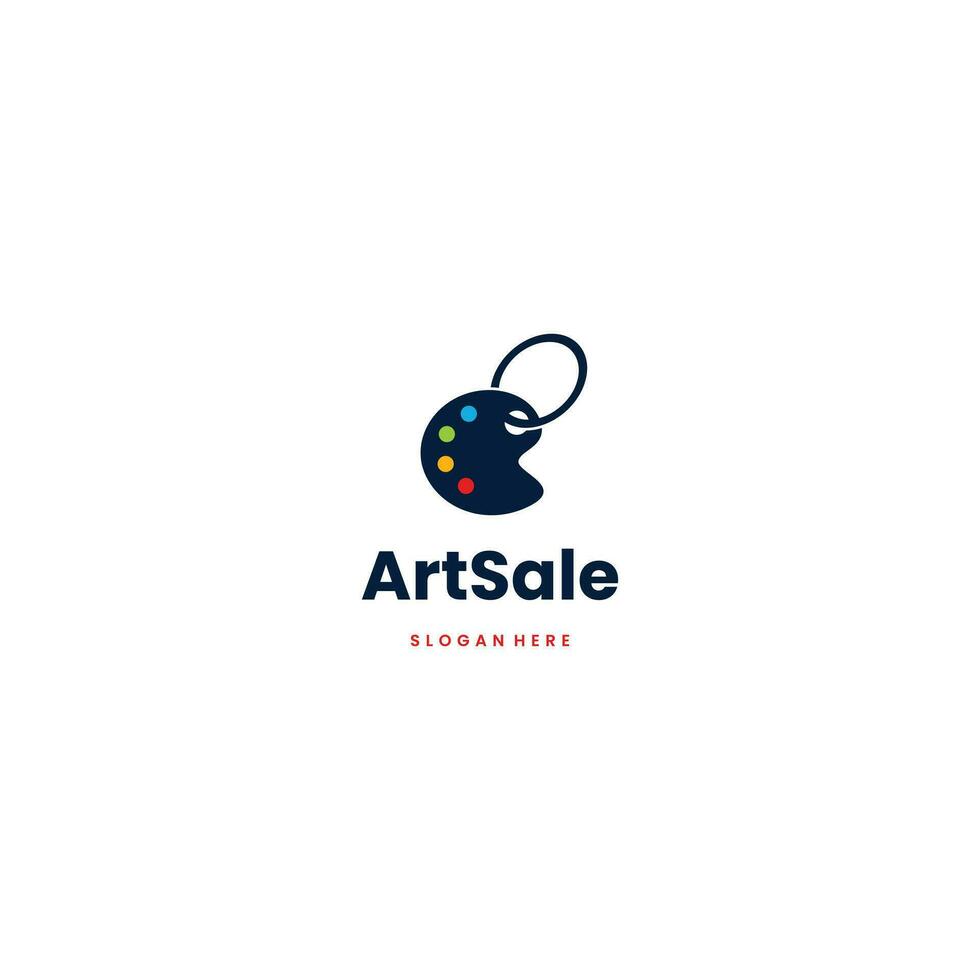 art boutique logo conception sur isolé Contexte vecteur
