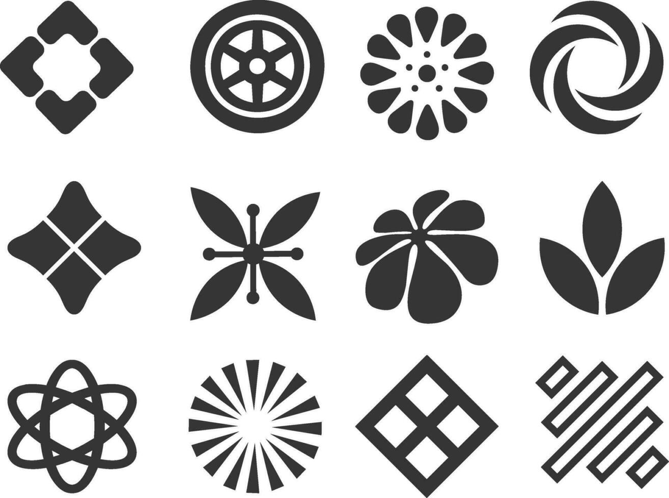 abstrait logo forme collection vecteur